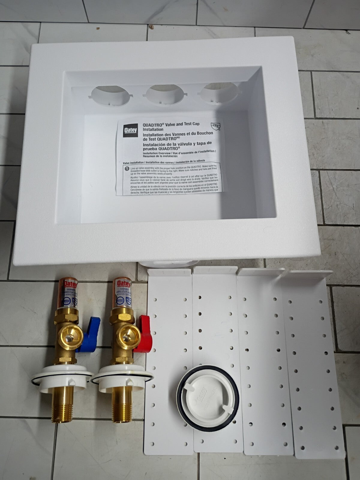 Sweat Connection Washing Machine Outlet Box Water Hammer Arresters 1/4" Turn OB.