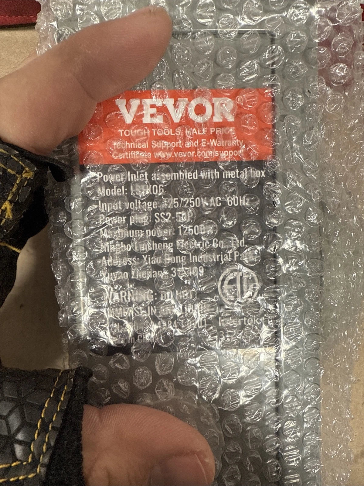 VEVOR 50 Amp Generator Cord and Power Inlet Box 15FT, NEMA 14-50P/SS2-50R STW