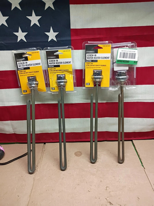 4PK Everbilt 5500W Low-Watt Density Fold-Back ScrewIn Alloy Water Heater Element