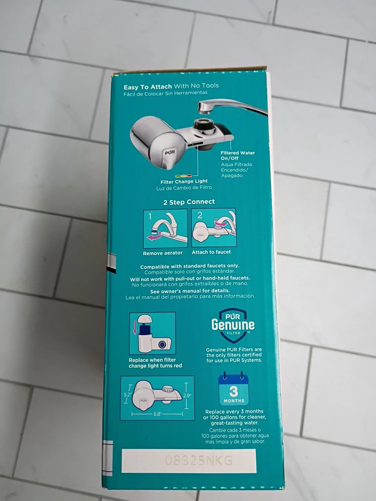 PUR Plus Faucet Mount Water Filter System Mineral Core Lead Reduction Chrome OB