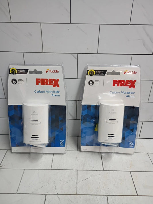 2pk Kidde Firex Plug-In Carbon Monoxide Detector, AA Battery Backup, Open Box
