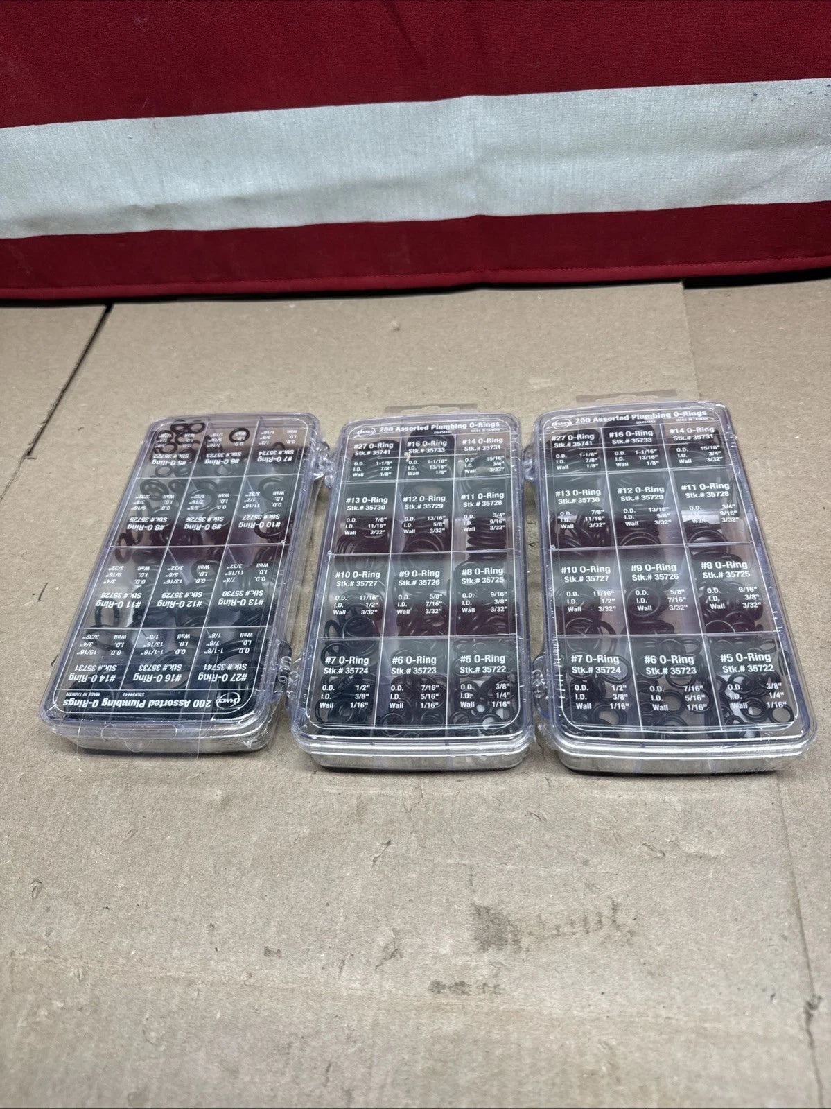 Lot Of 3 DANCO 200-Piece O-Ring Kit