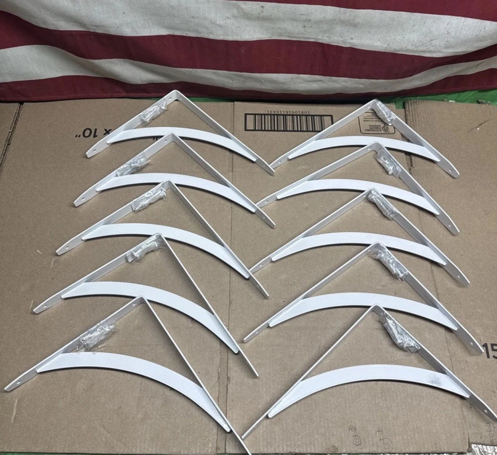 10-PACK Everbilt 10" White Cove Arch Decorative Shelf Brackets NEW