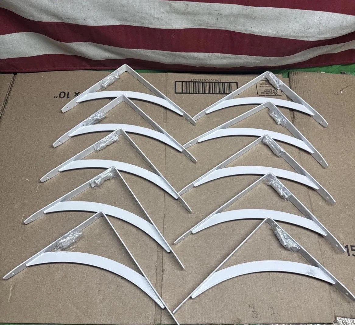 10-PACK Everbilt 10" White Cove Arch Decorative Shelf Brackets NEW