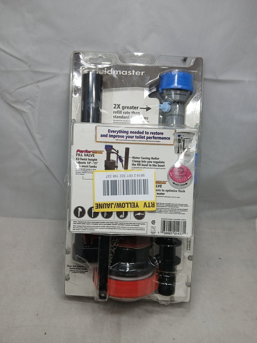 LOT OF 9 Fluidmaster Universal Complete Toilet Rebuild Repair Kit 10" H 400ARHRK