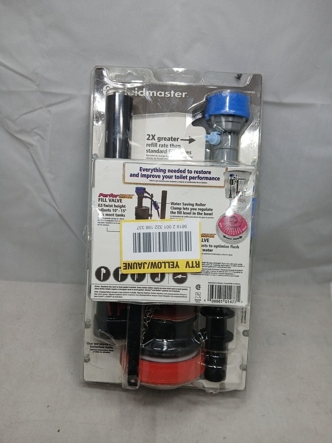 LOT OF 9 Fluidmaster Universal Complete Toilet Rebuild Repair Kit 10" H 400ARHRK