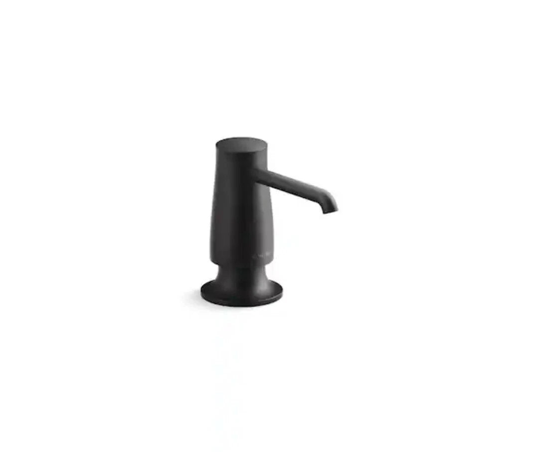 Kohler 26099-BL Matte Black Deck Soap/Lotion Dispenser 16 oz Capacity