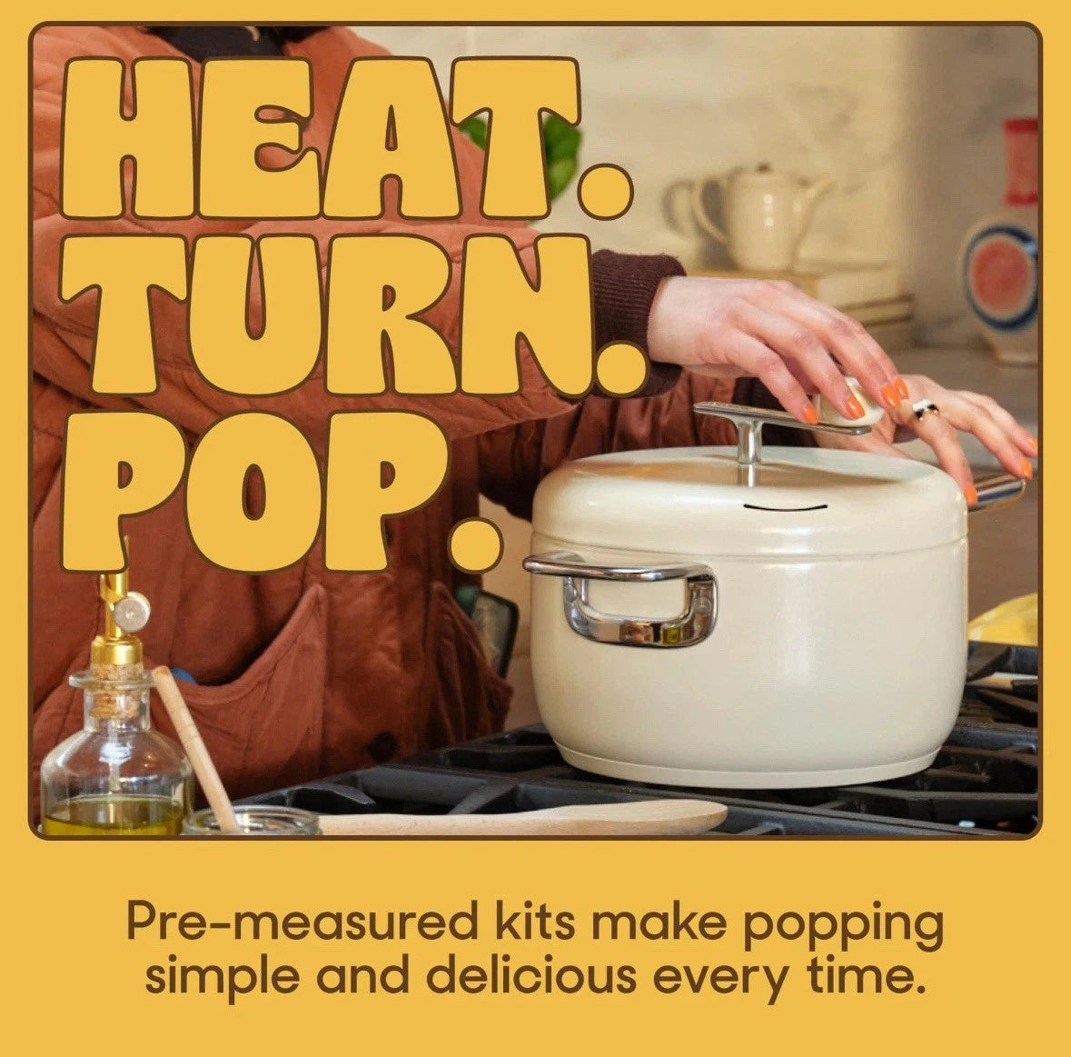 Mint Stovetop Popcorn Machine - 6 Quart, 10 Popcorn Kits