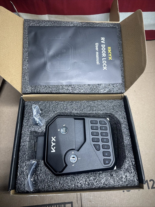 KYX RV Door Lock Keypad Keyless Entry with Remote Control Black JD-RV1 NEW