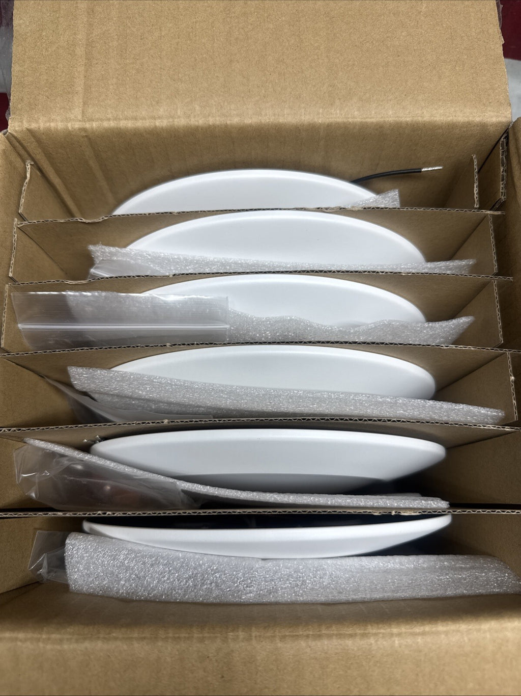 6-pack of Halo HLC 6 in. 3000K White Integrated LED Recessed Light Trims\