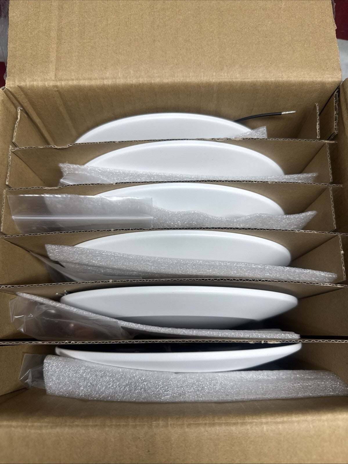 6-pack of Halo HLC 6 in. 3000K White Integrated LED Recessed Light Trims\
