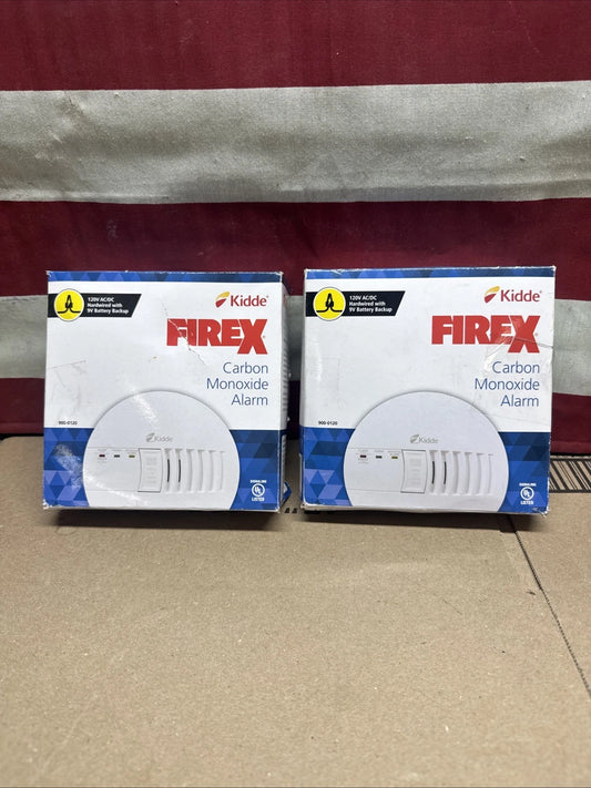 2Pk Kidde CarbonMonoxide Alarm 120 V Wire BatteryBackup 900-0120 /KN-COB-IC