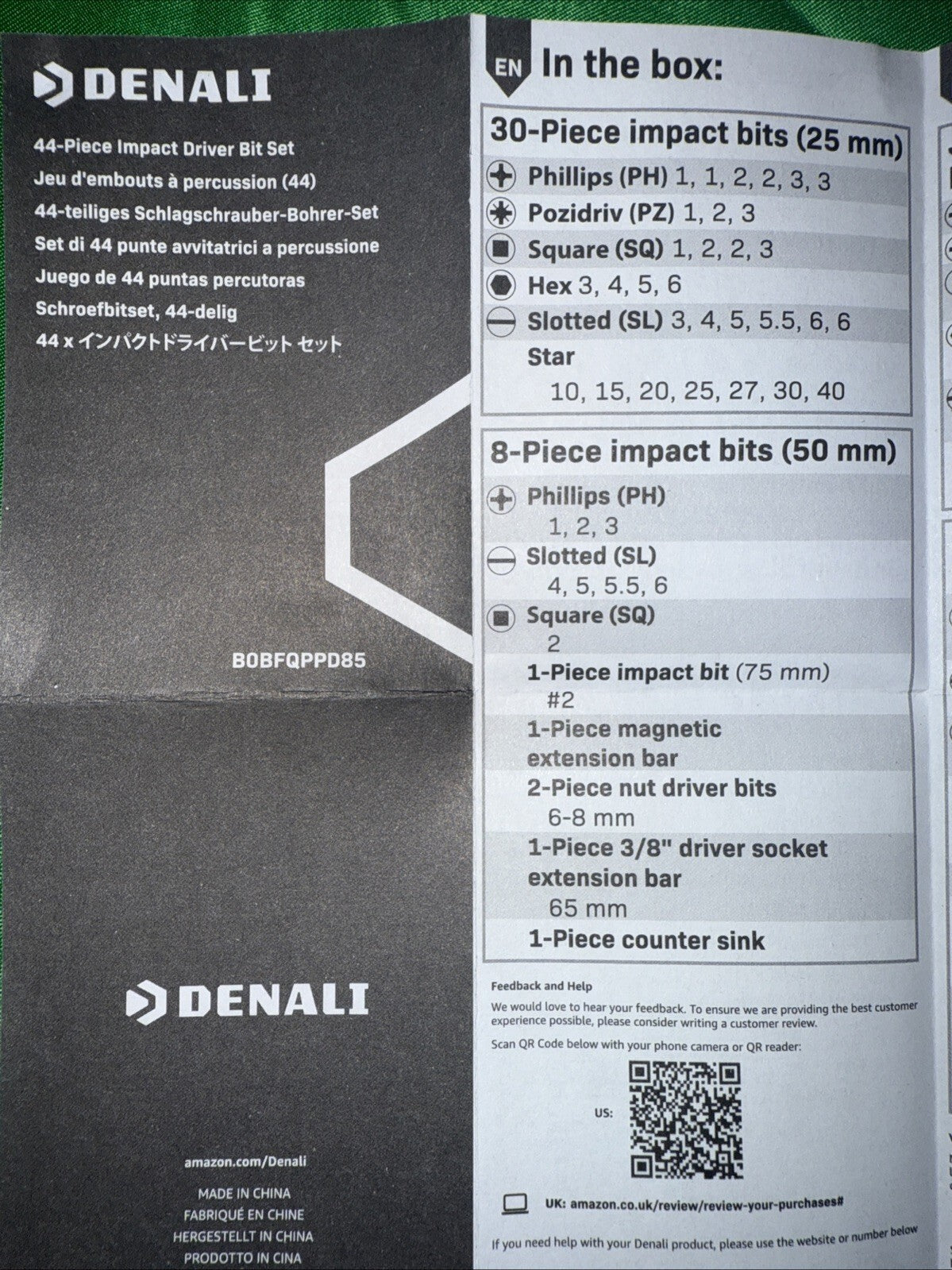 (44 Piece) Denali Impact Driver Bit