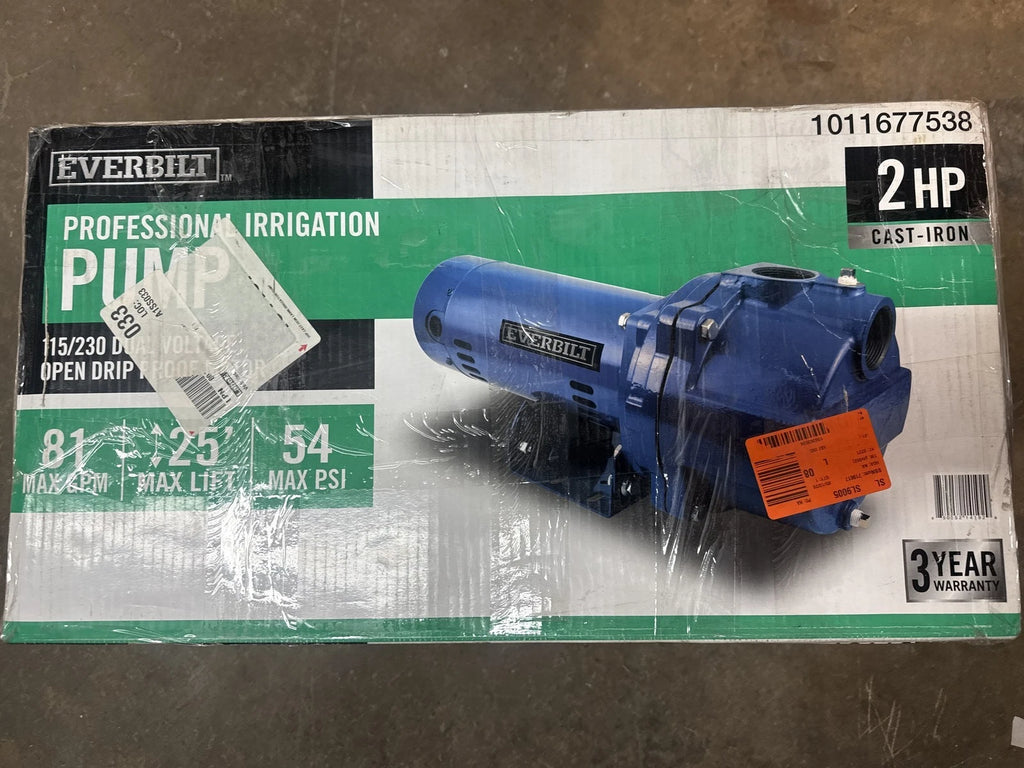 Everbilt Professional Irrigation Pump Cast Iron 2 HP Dual Voltage, HDLS20 PARTS