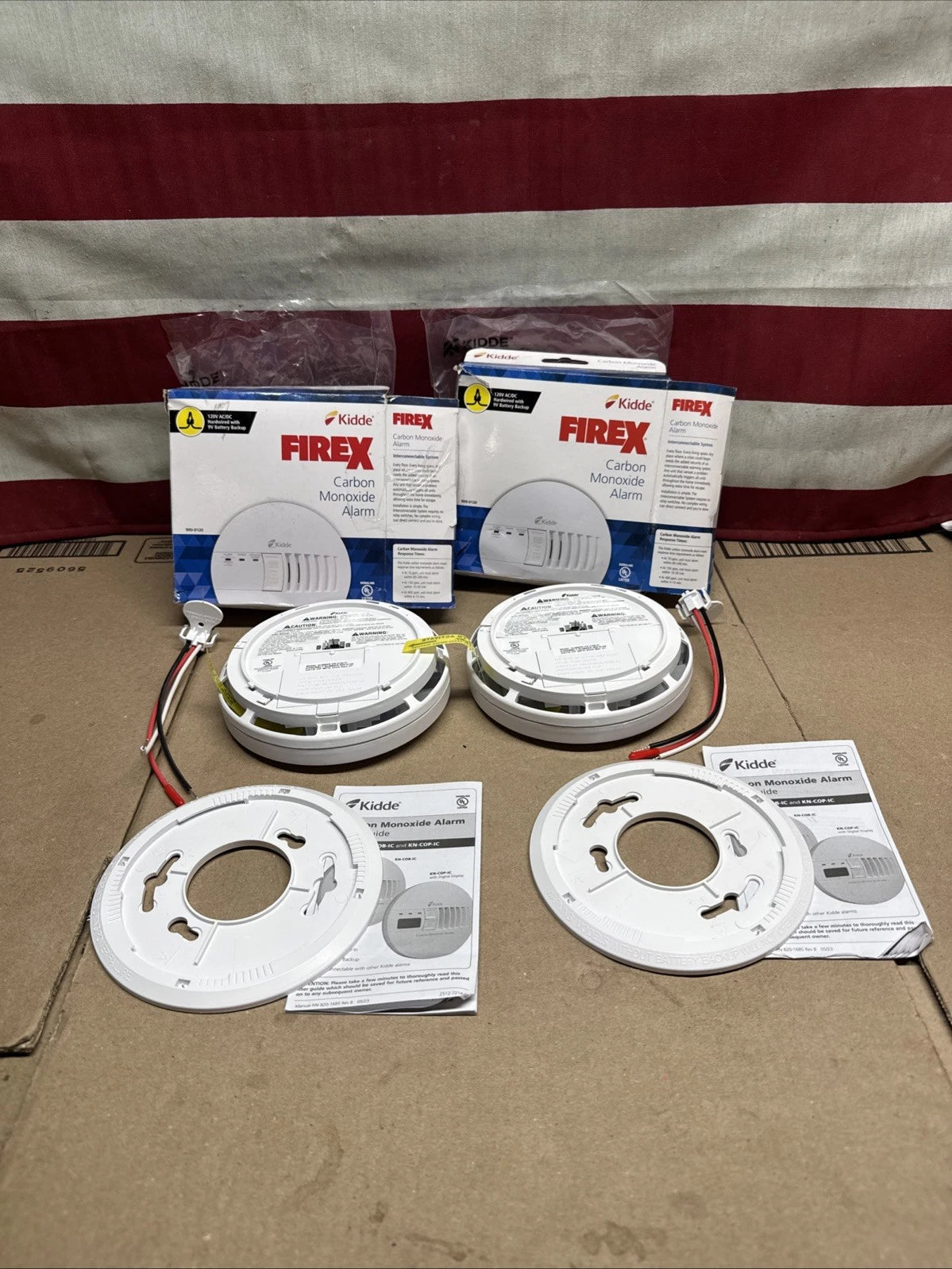2PK KiddeFireX Hardwired Carbon Monoxide Detector w/ LED Light, Interconnectable