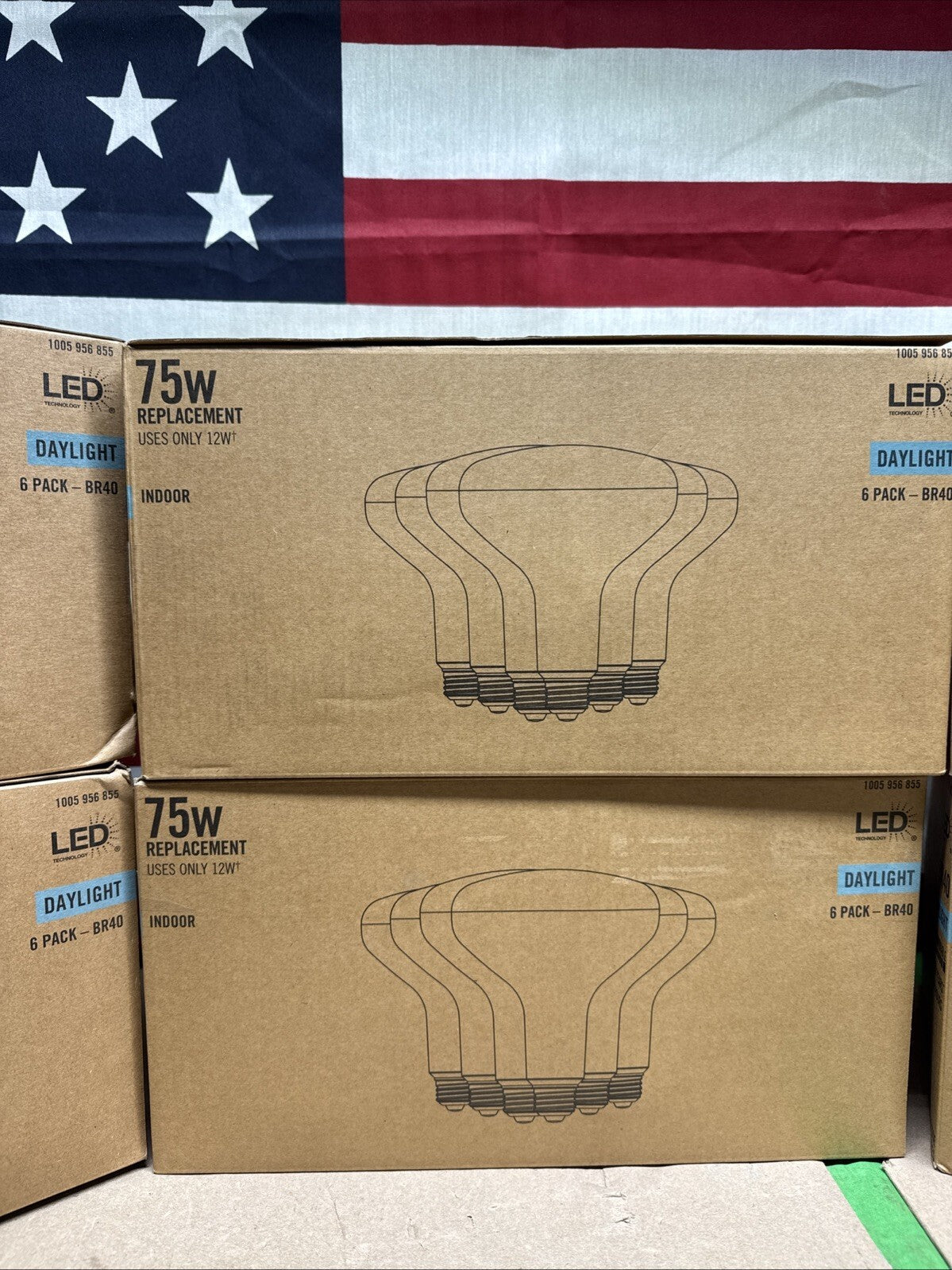 36-PACK Ecosmart 75-W BR40 Dimmable LED Light Bulb 5000K Daylight