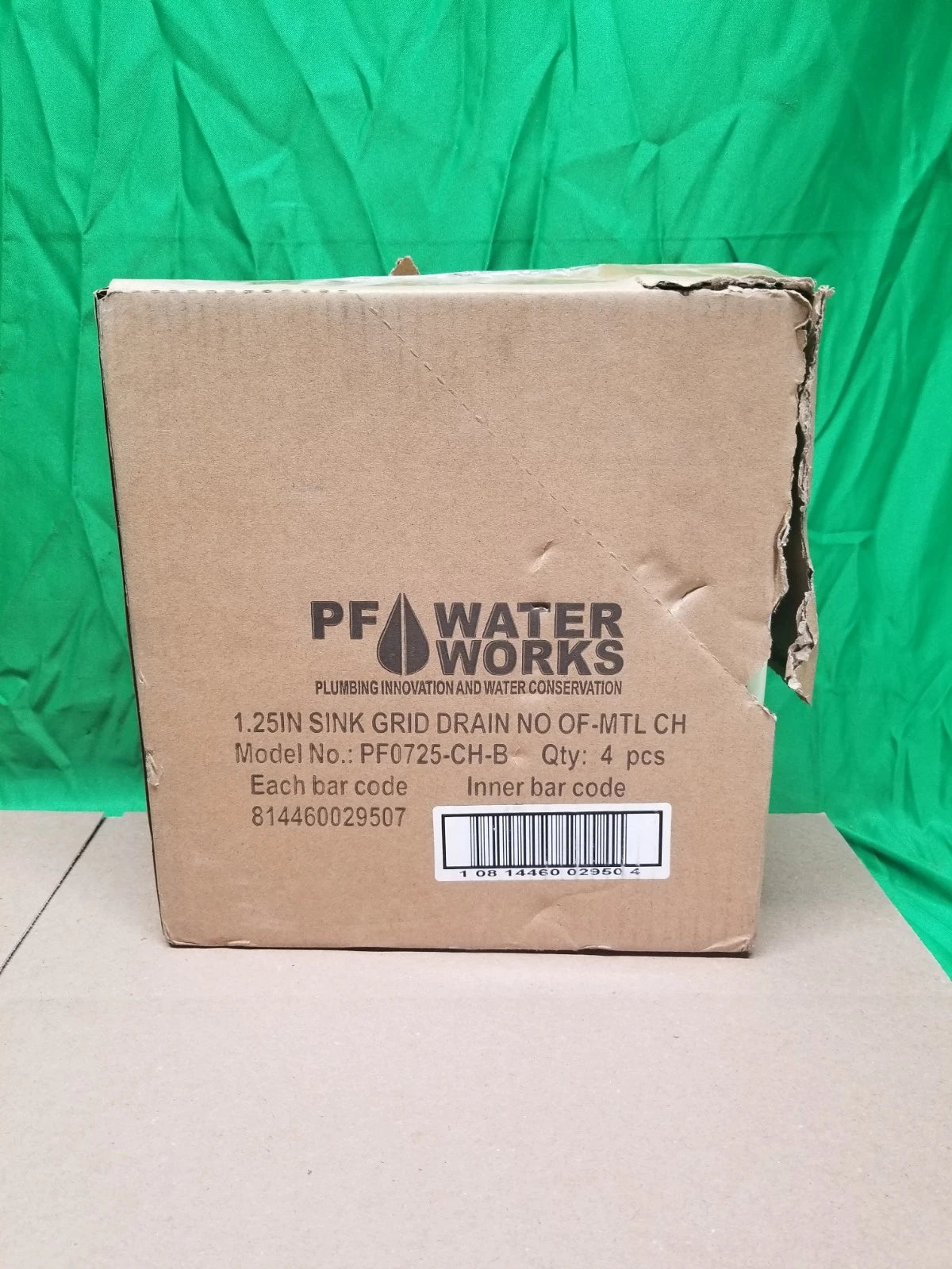 PF WaterWorks Decorative Sink Grid Drain Metal Chrome Grey 1-1/4 | 4-Pack |
