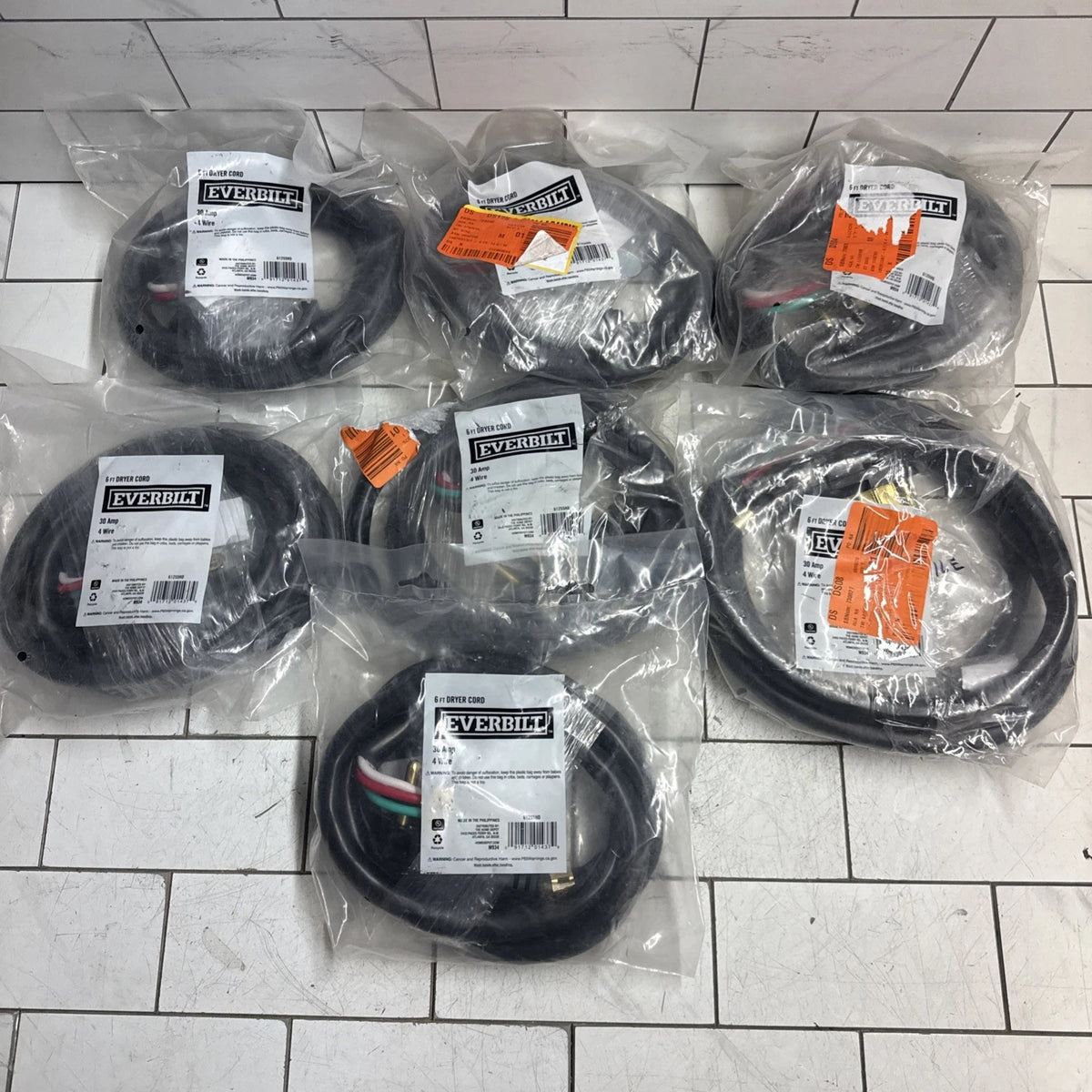 7-PACK Everbilt 61255HD Dryer Plug 4 Wire Electric 30 Amp Genuine OEM