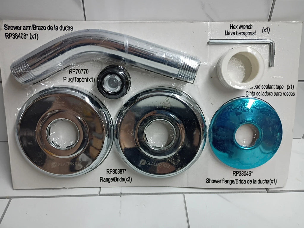 Glacier Bay Repair Kit Tub & Shower Faucet Hardware Accessories in Chrome New OB