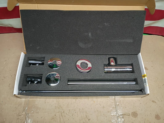 Westbrass D1438QRL-26 Pedestal Sink Lavatory Supply Line Kit with Qubic Bottl...