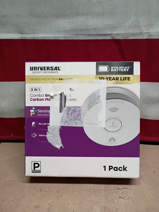 Universal 10-Year Battery Combo Smoke+Carbon Monoxide Detector Voice Alarm