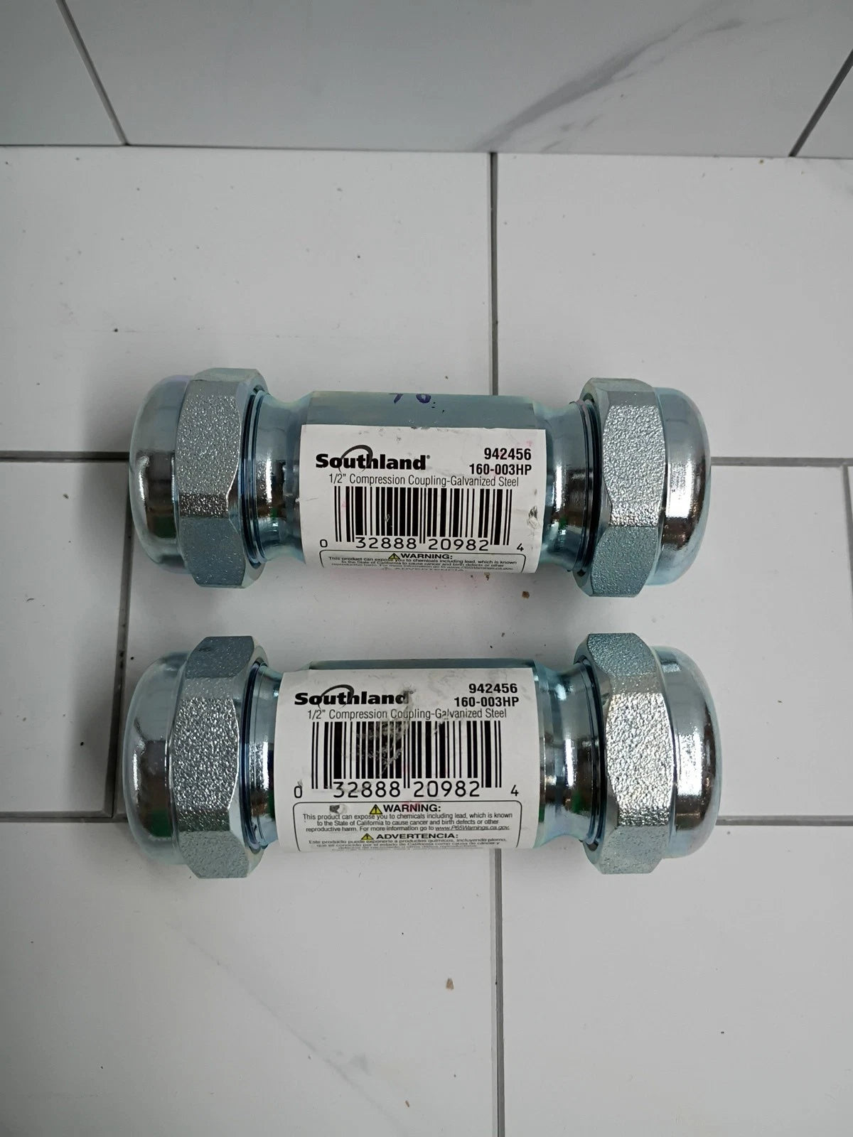 2PK - 1/2” Compression Coupling Galvanized Steel