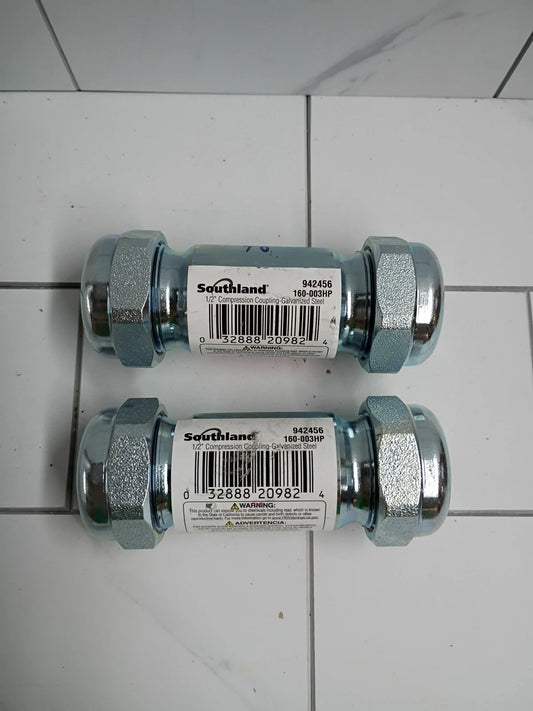 2PK - 1/2” Compression Coupling Galvanized Steel