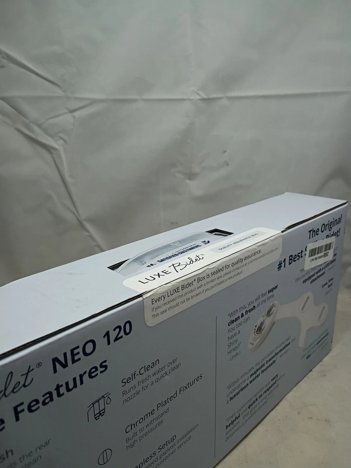 LUXE Bidet NEO 120 - Self-Cleaning Nozzle, Fresh Water Non-Electric Bidet NEW