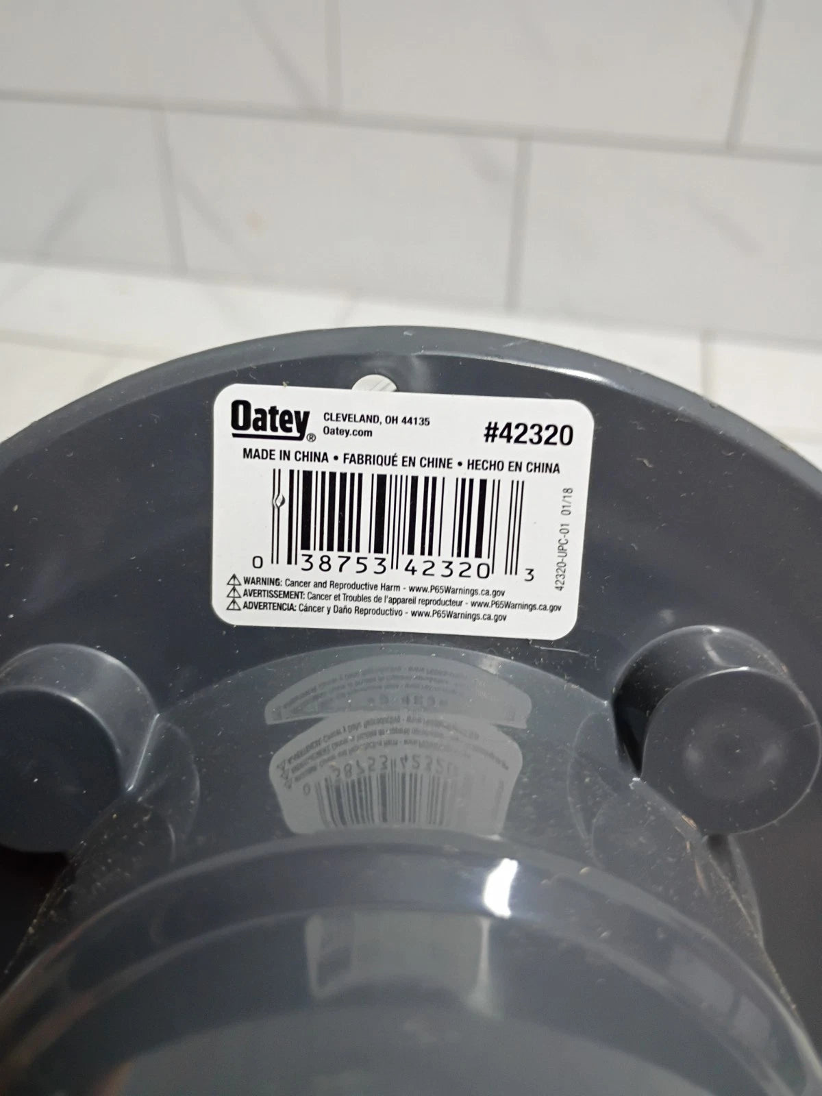 10PK Oatey Round PVC Shower Drain w/ 4-3/16" Square Screw-In Chrome Drain Cover