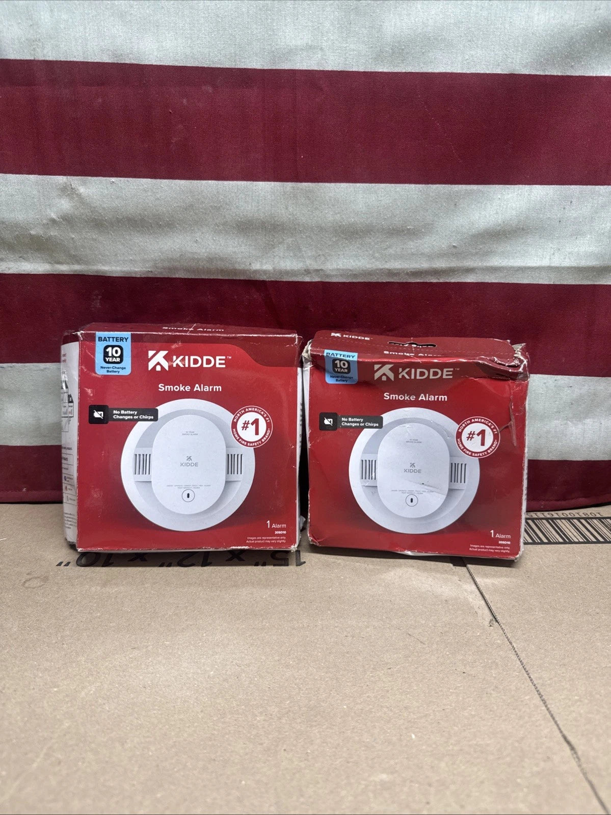 2PK Kidde 20SD10 10-Year BatteryPowered Detect Smoke Alarm w/PhotoelectricSensor