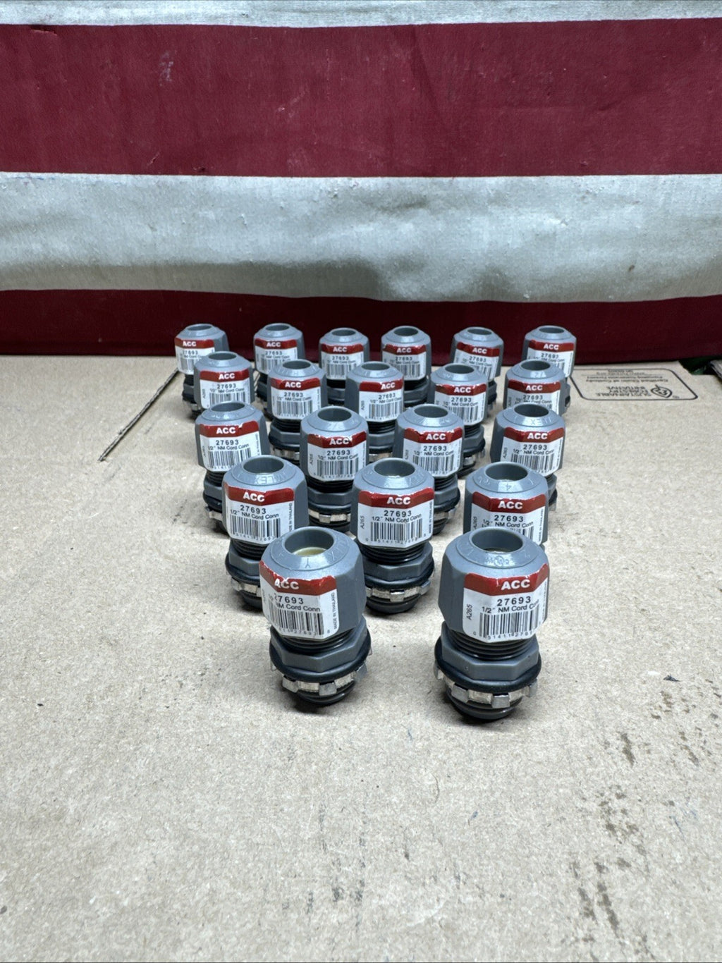 Lot Of 20 Halex 1/2 in. ACC Non-Metallic Strain Relief Cord Connector