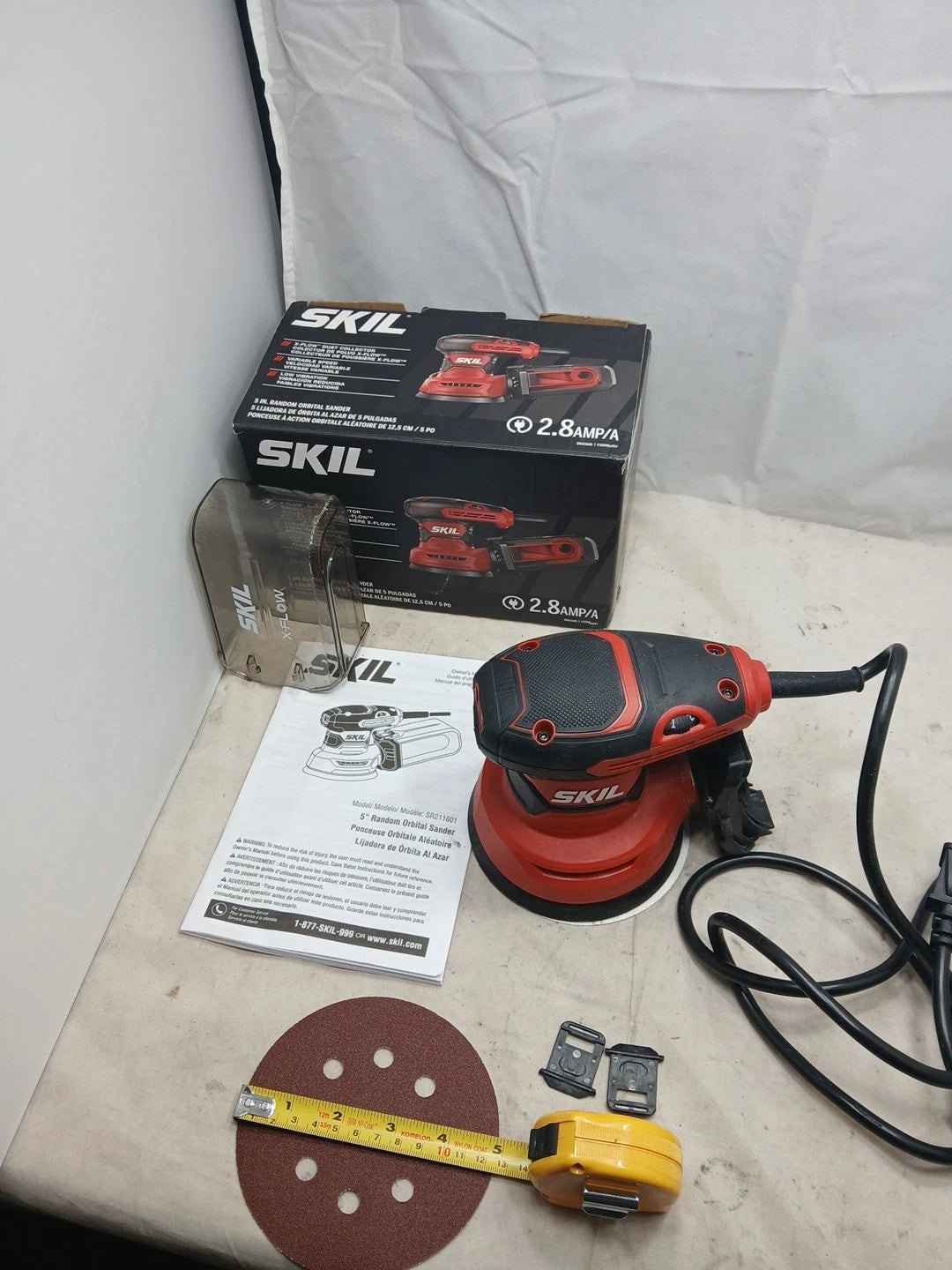 SKIL 120-Volt 2.8Amp Variable Speed Random orbital Sander with Dust Management