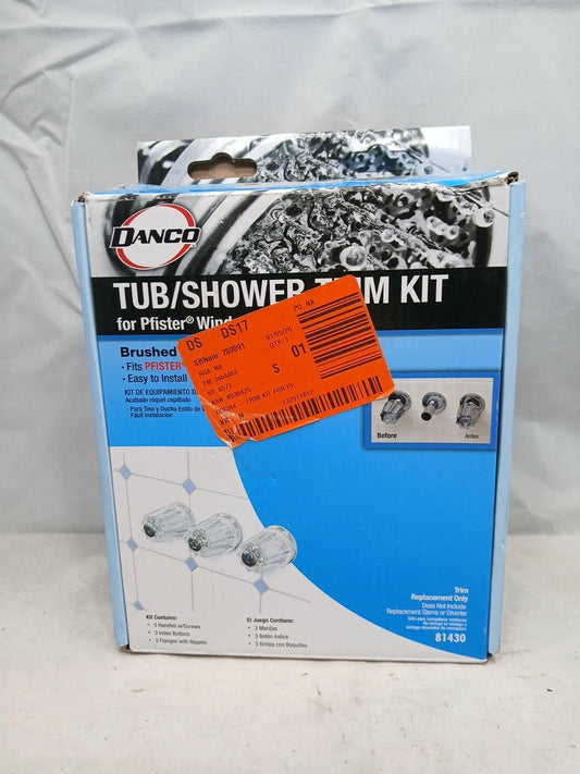 Danco 81430 Pfister Windsor Tub / Shower Trim Kit, Brushed Nickel NEW OPEN BOX