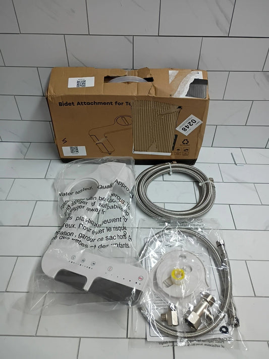 Bidet Attachment For Toilet - White 6ft X 2ft Stainless Steel Hose Open Box New