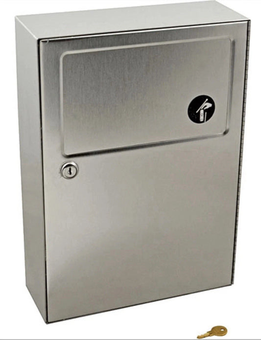 Bobrick B-254 ClassicSeries Recessed Sanitary Napkin Disposal - Stainless Steel.