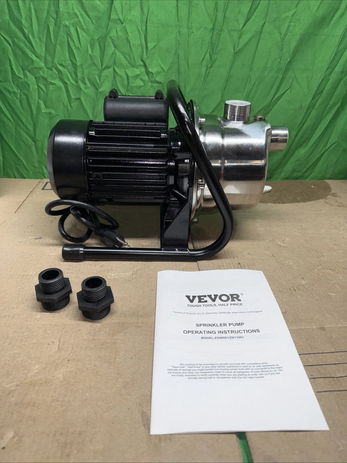 Vevor Sprinkler Pump Model ZX90001 / ZX11001 | AC115V 60Hz 1 HP - Brand New