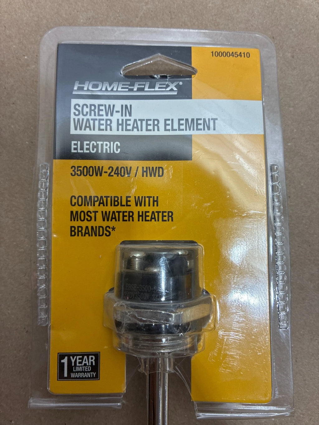 A LOT OF 4 SCREW-IN WATER HEATER ELEMENTELECTRIC 3500W-240V / HWD OPEN BOX