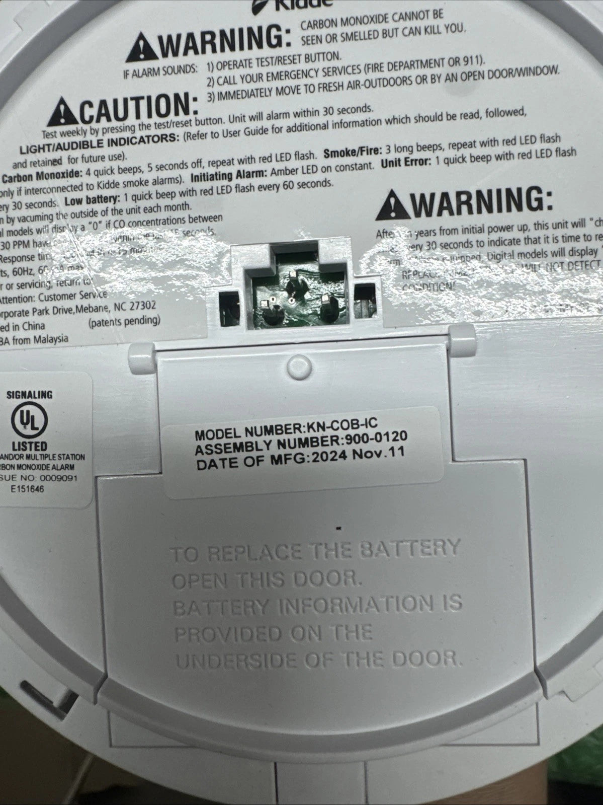 2 Pack Kidde Firex Hardwired Carbon Monoxide Detector w/LED, 9V Backup Battery