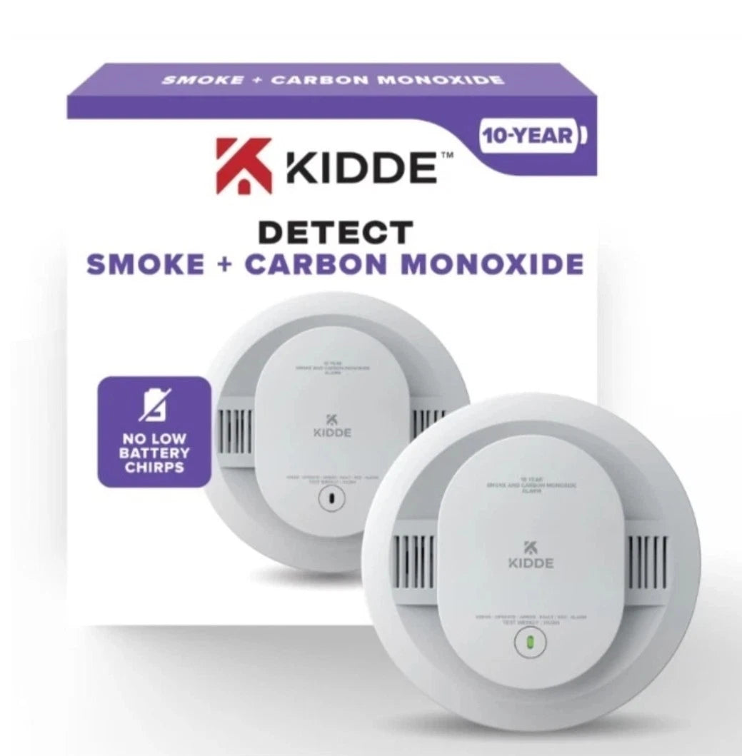Kidde Detect 30CUD10-V Smoke + Carbon Monoxide Alarm - 10Yr Battery (E10038055).