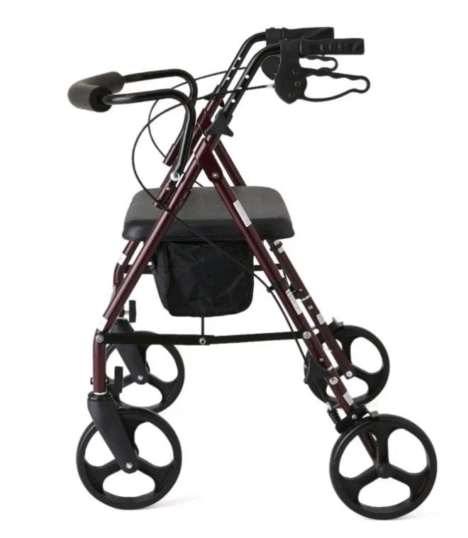Medline Basic Steel Folding Rollator Walker - MDS86850ESKD Open Box
