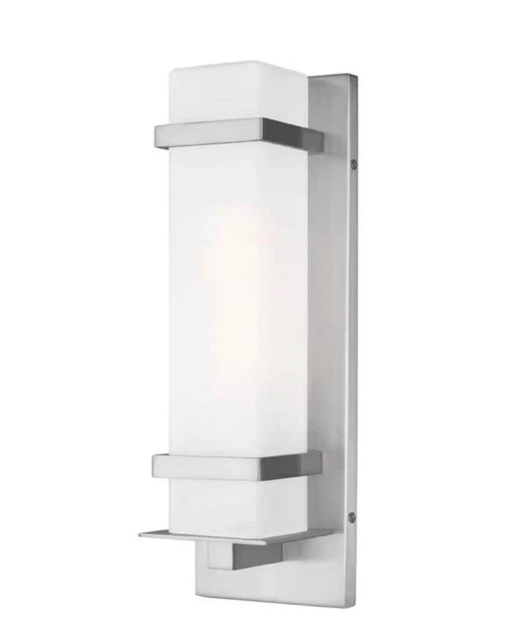 Outdoor Wall Lantern Light Fixture by Generation Lighting , Satin Aluminum
