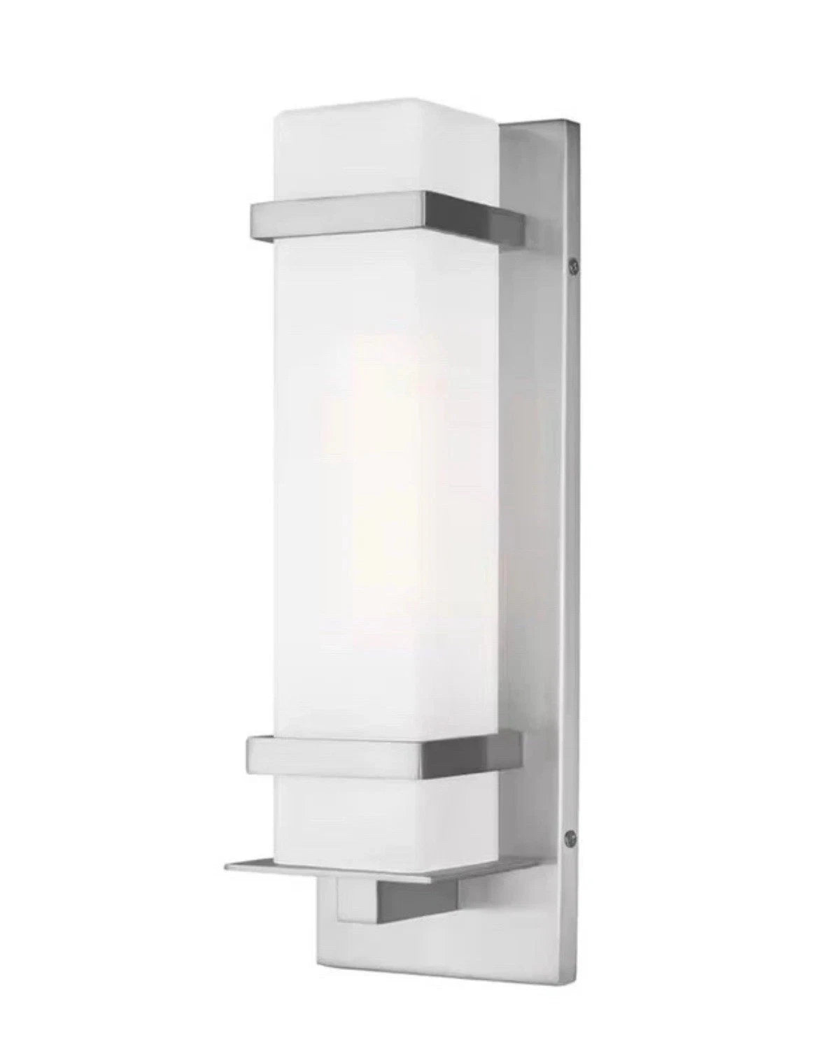 Outdoor Wall Lantern Light Fixture by Generation Lighting , Satin Aluminum