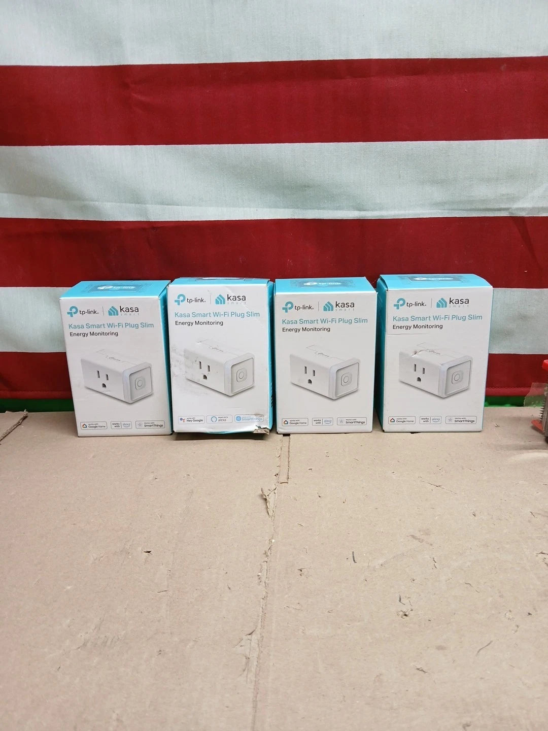 LOT OF 4 TP-Link Kasa Smart Wi-Fi Plug Slim w/ Energy Monitoring (Model KP115 )