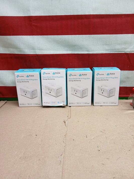 LOT OF 4 TP-Link Kasa Smart Wi-Fi Plug Slim w/ Energy Monitoring (Model KP115 )