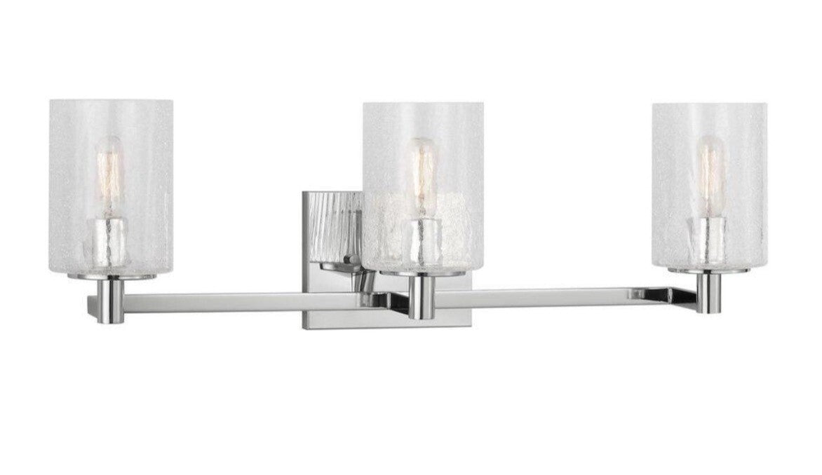 Generation Lightning Parker 24.625 in. W 3-Light Chrome Bathroom Vanity Light