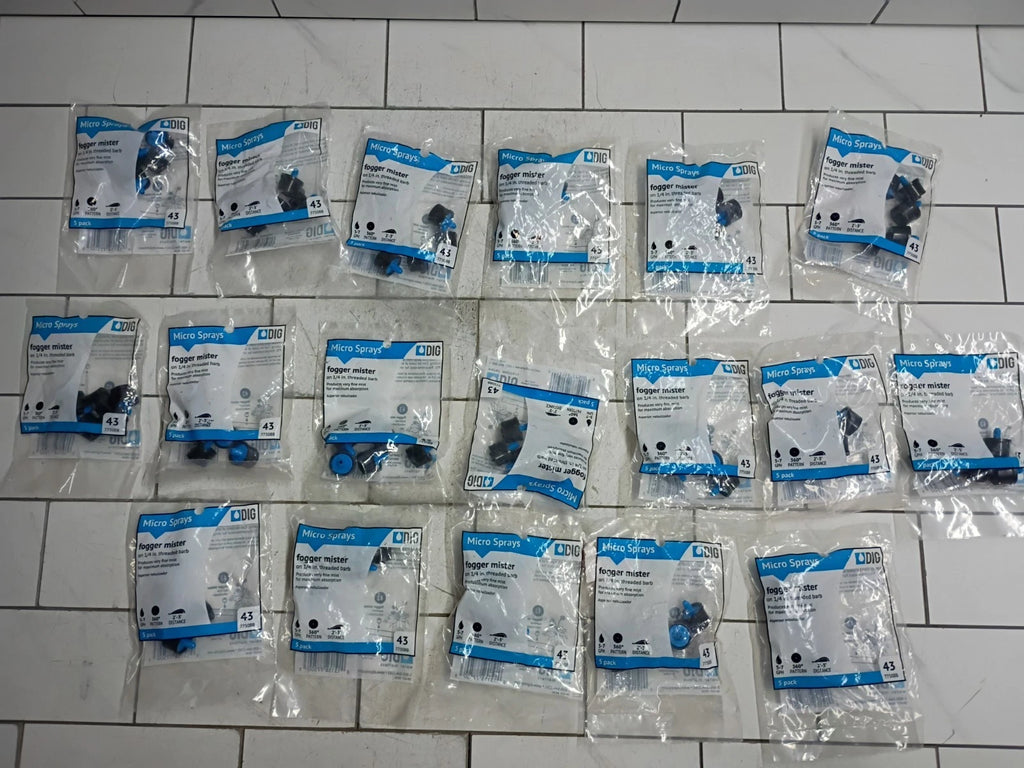 18 PK(5 IN EACH BAG) DIG 7 GPH 360 Degree 1/4" Threaded Barb Mister 2'-3'