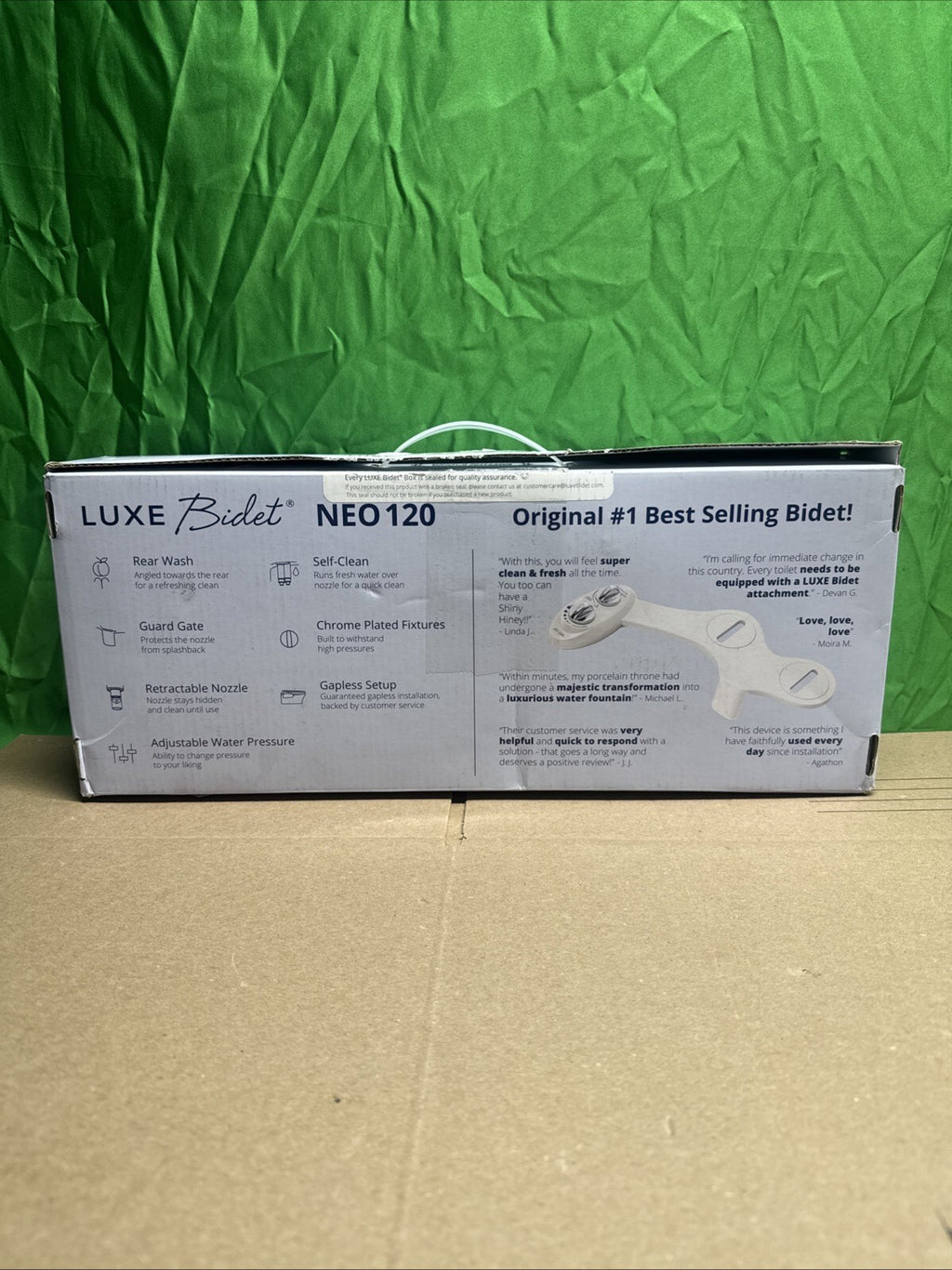 LUXE Bidet NEO 120 - Self-Cleaning Nozzle, Fresh Water Non-Electric Bidet