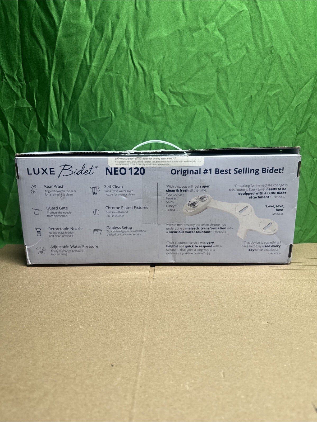 LUXE Bidet NEO 120 - Self-Cleaning Nozzle, Fresh Water Non-Electric Bidet