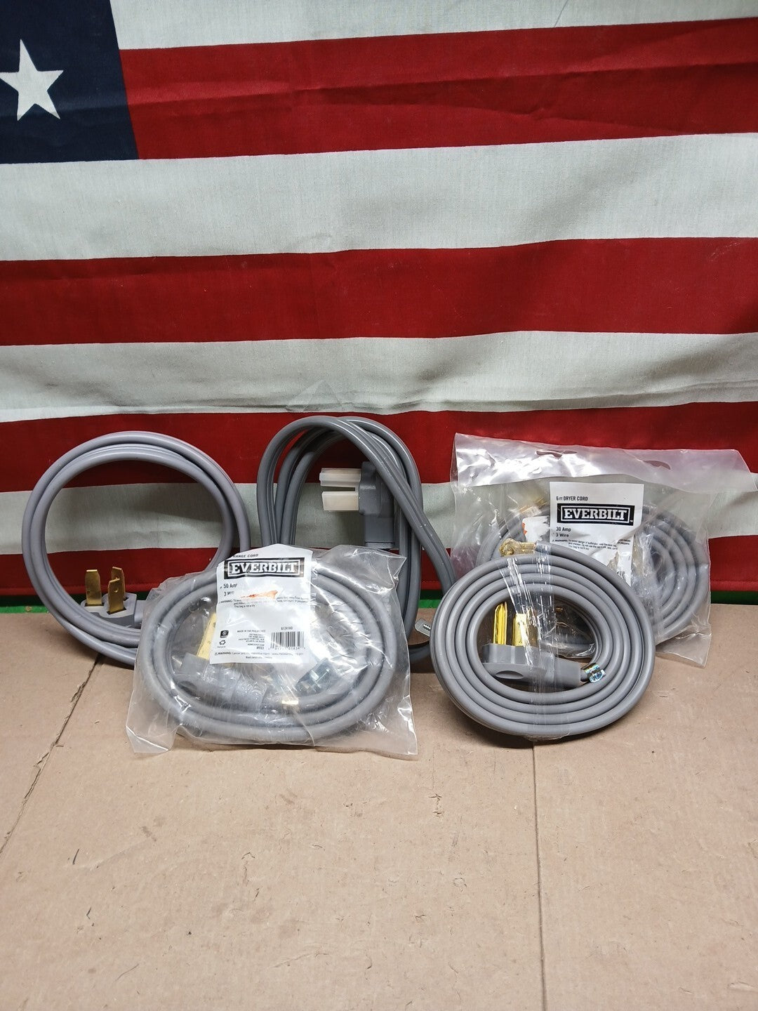 Lot Of Range And Dryers Cords Everbilt (See Discription) Below