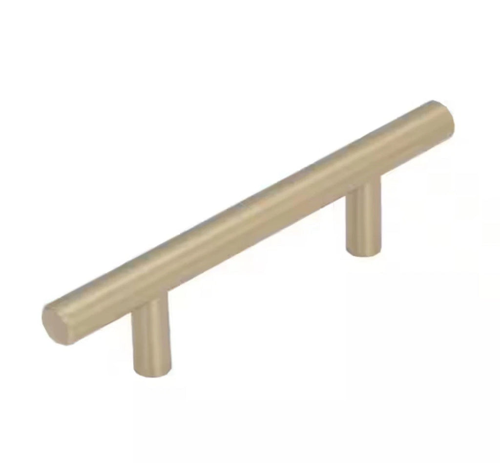 (10pack)Amerock Bar Pulls 3 in. (76mm) Modern Golden Champagne Bar Cabinet Pull
